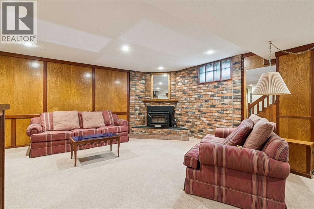Wood burning fireplace