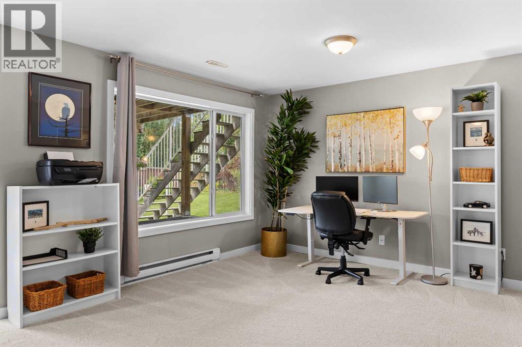 With garden-level views and all this natural light, "working from home" down here doesn't feel like a compromise