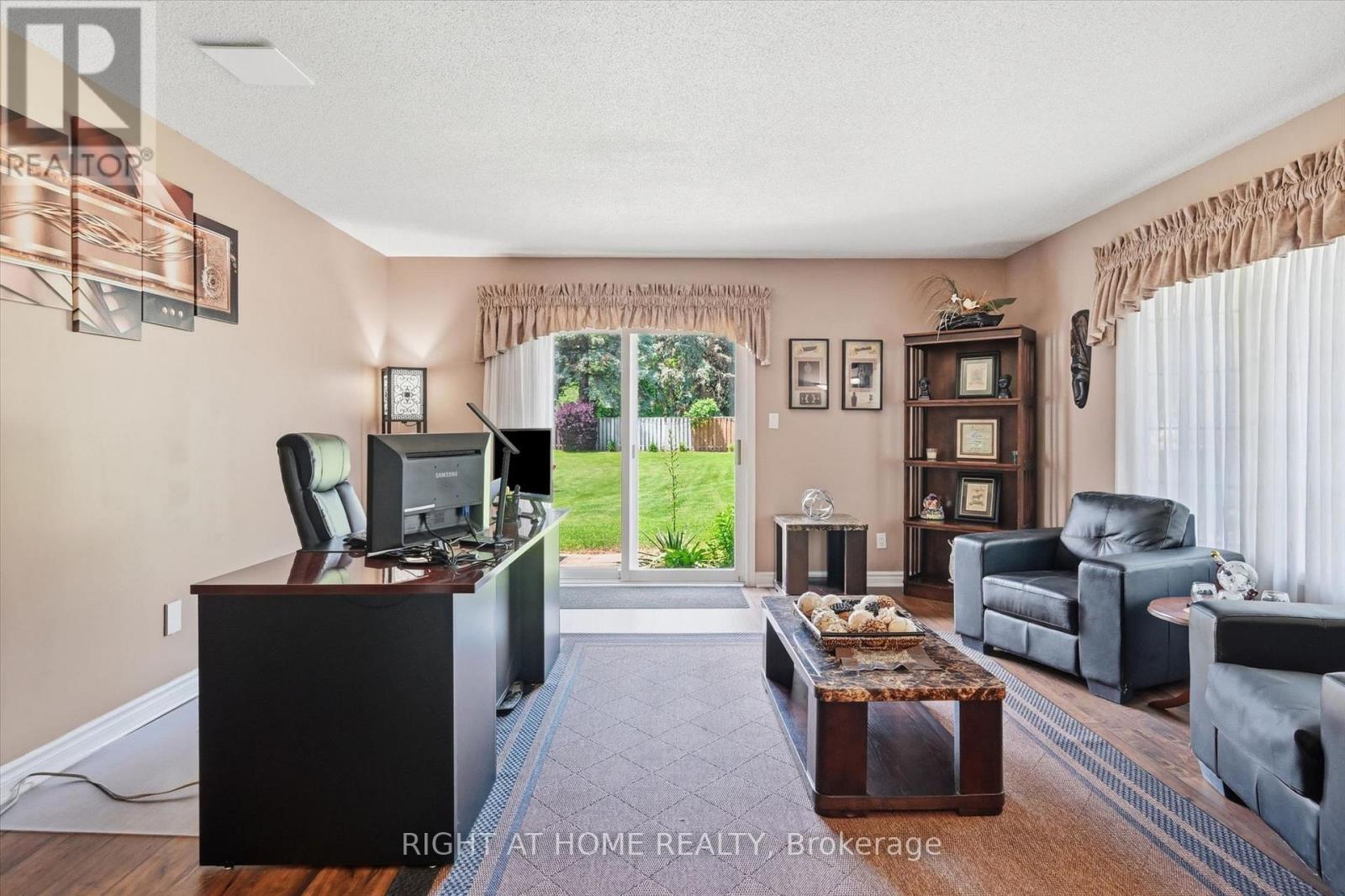 Home office with direct access to rear yard