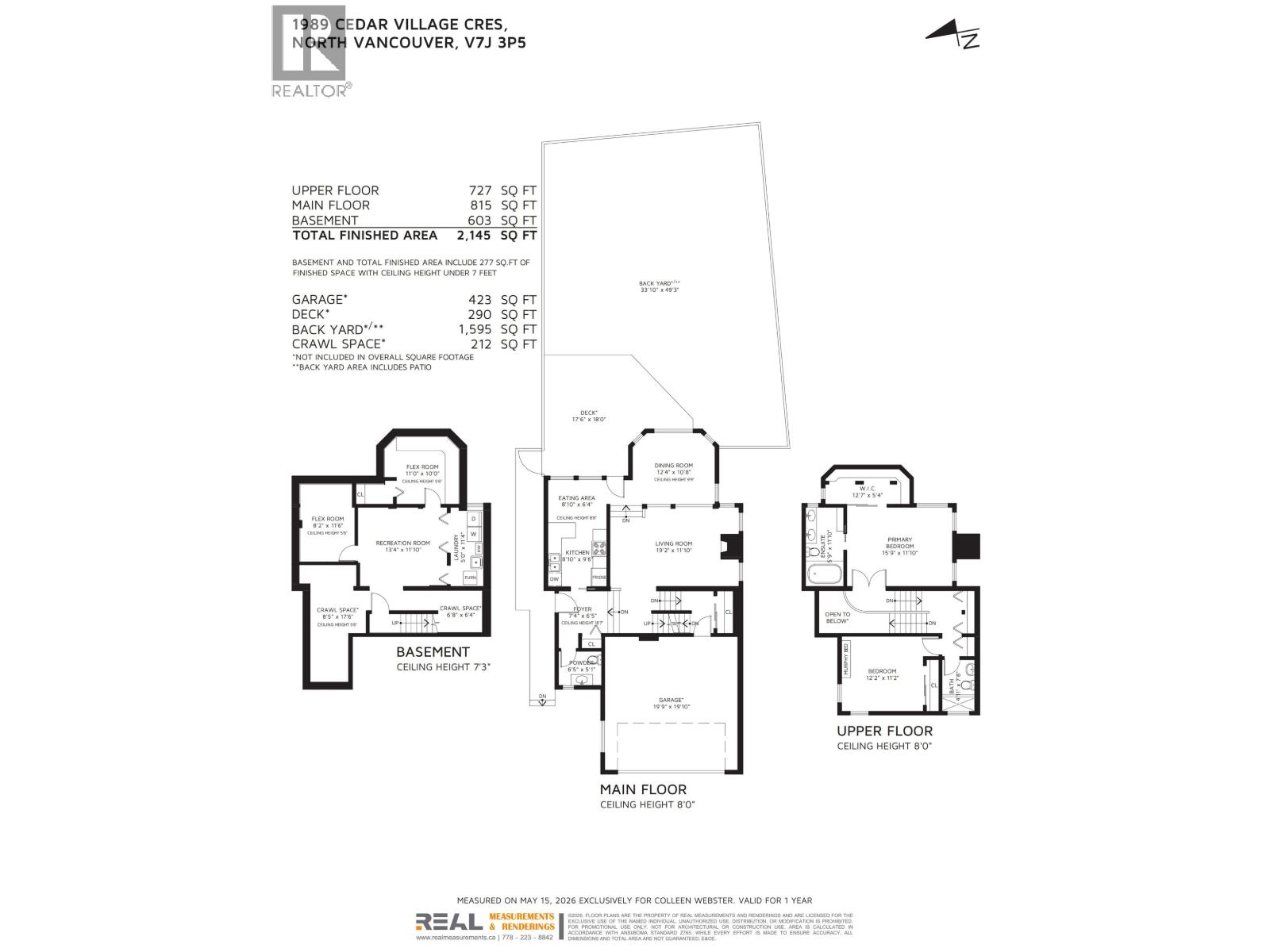 1989 CEDAR VILLAGE CRESCENT, North Vancouver