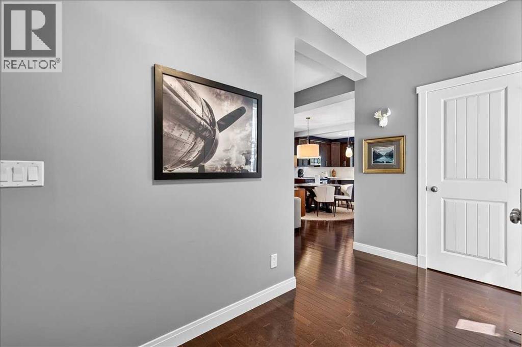 That door is to the half bath, tucked away for privacy from the living space
