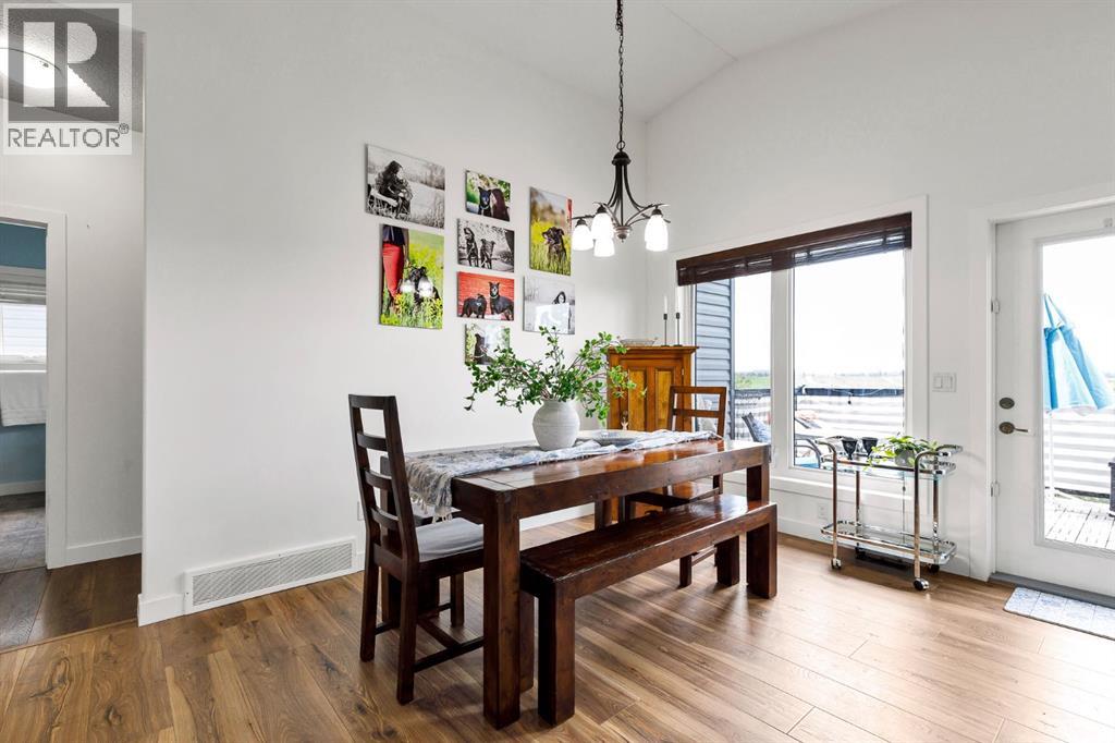 Spacious dining area that leads to the large raised deck