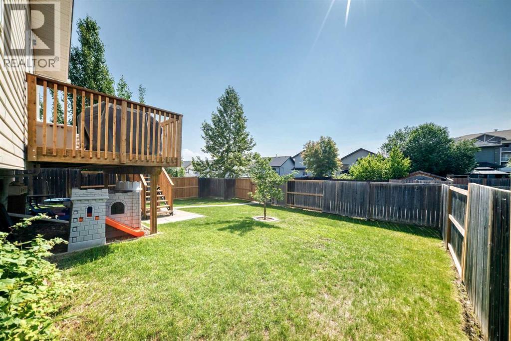 Fenced backyard