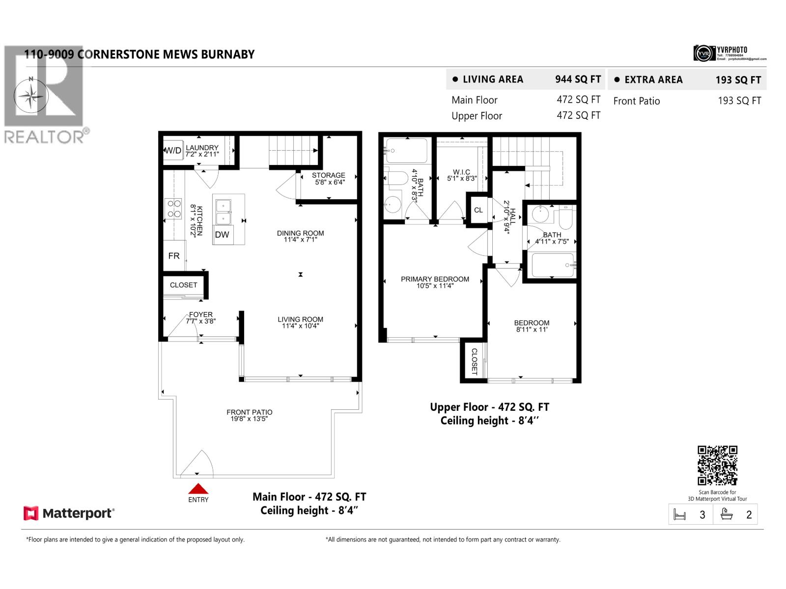 2 Bed, 2 Bath Apartment for Sale in Burnaby – 110 9009 CORNERSTONE MEWS, Burnaby – MLS# R3146399 - Image 17