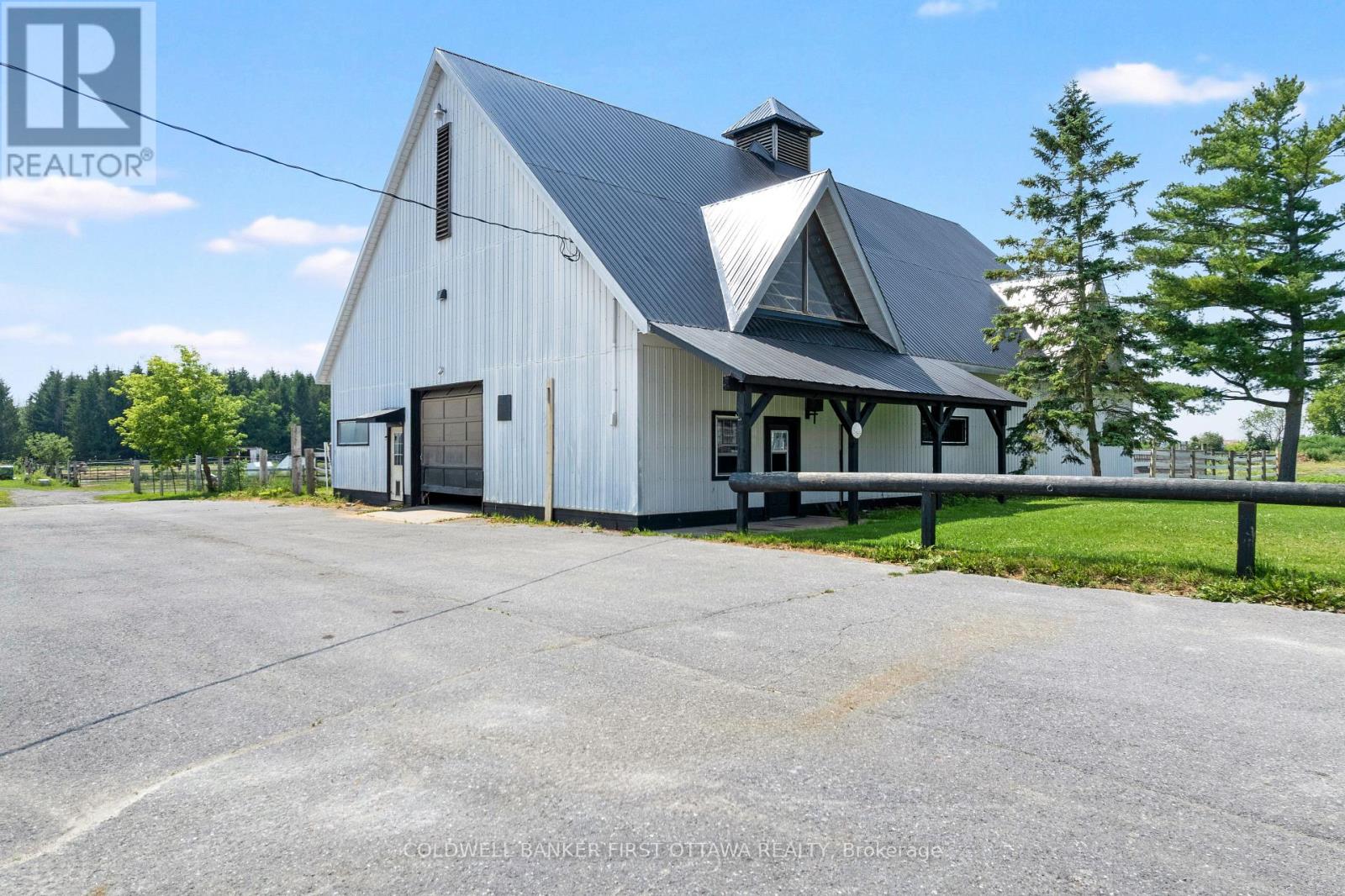 First of two horse barns; this barn has 14  stalls