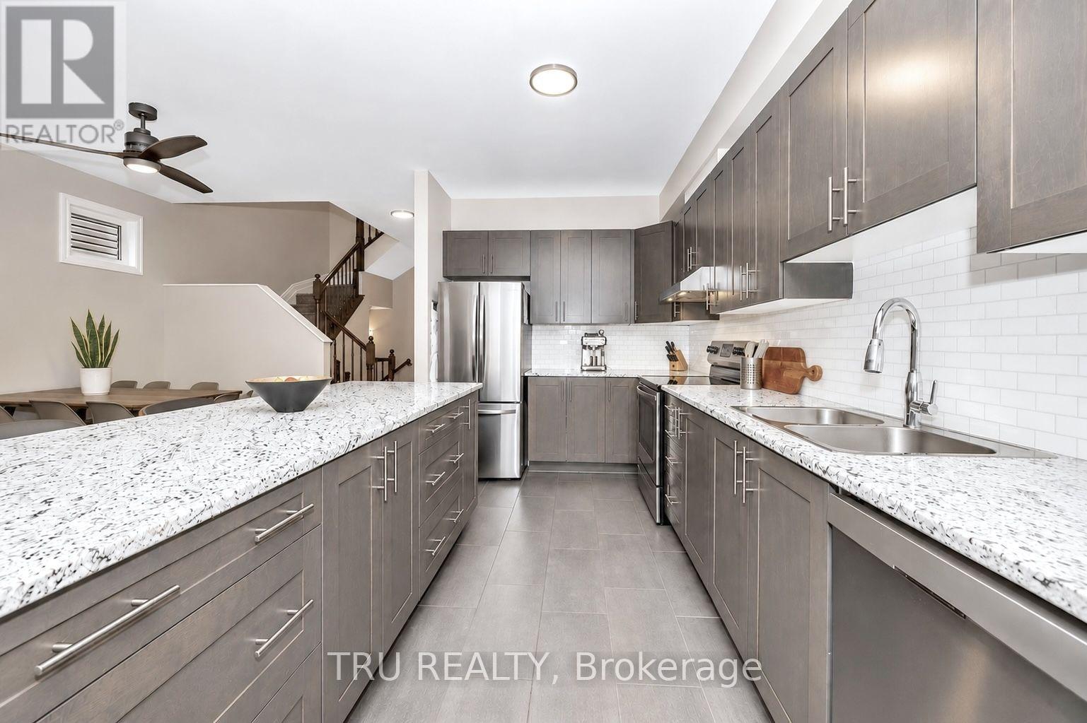 Kitchen. Virtually staged with AI.