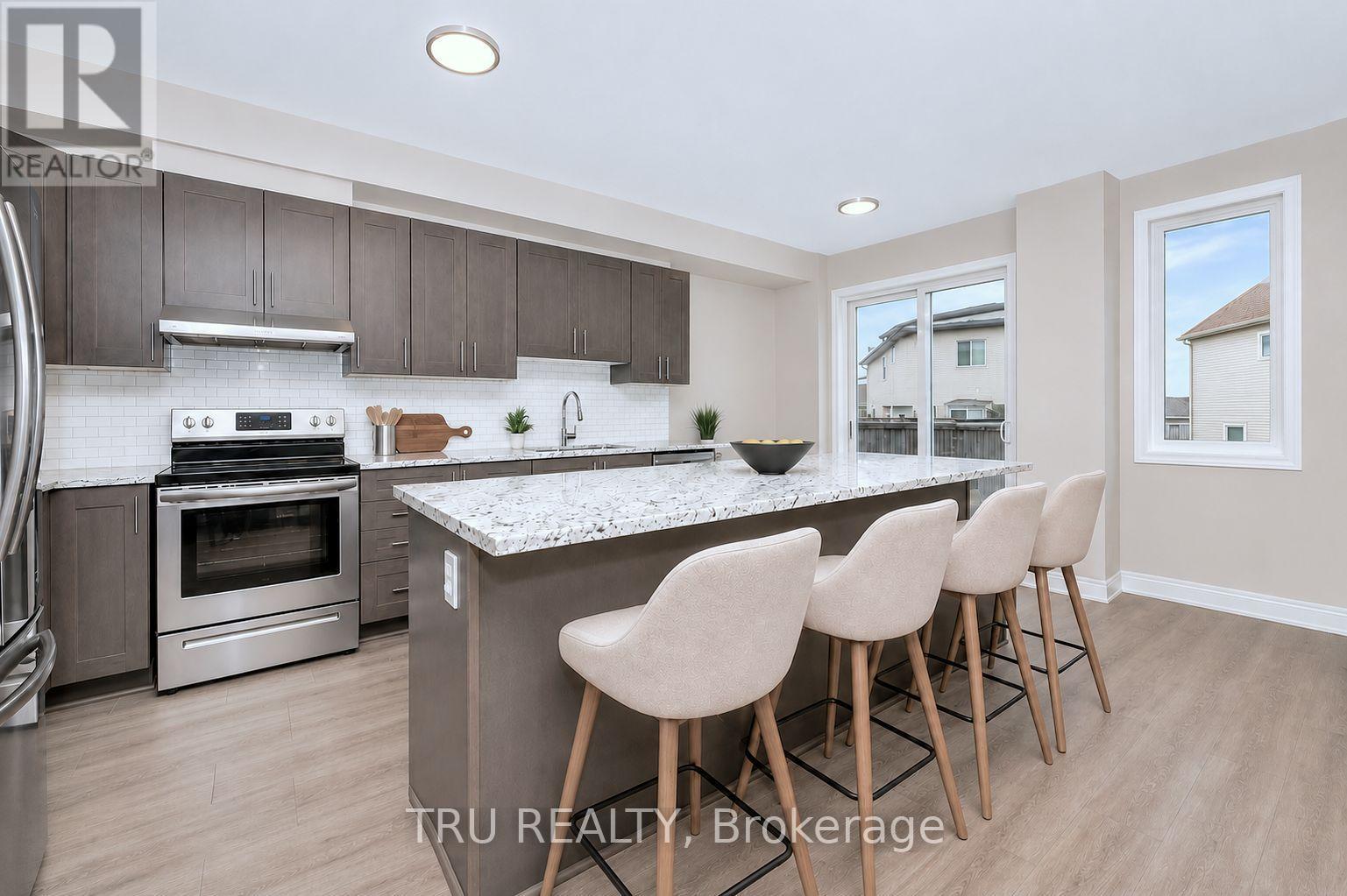 Kitchen. Virtually staged with AI.