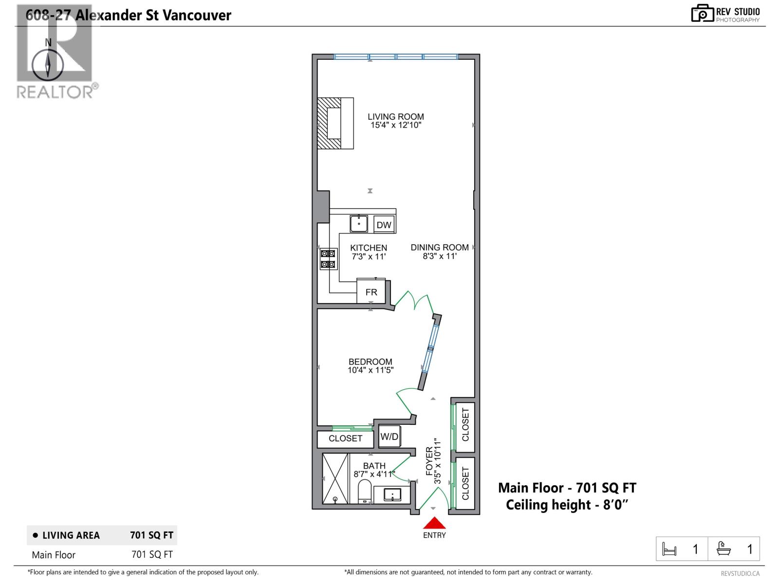 1 Bed, 1 Bath House for Sale in Vancouver – 608 27 ALEXANDER STREET, Vancouver – MLS# R3135295 - Image 34