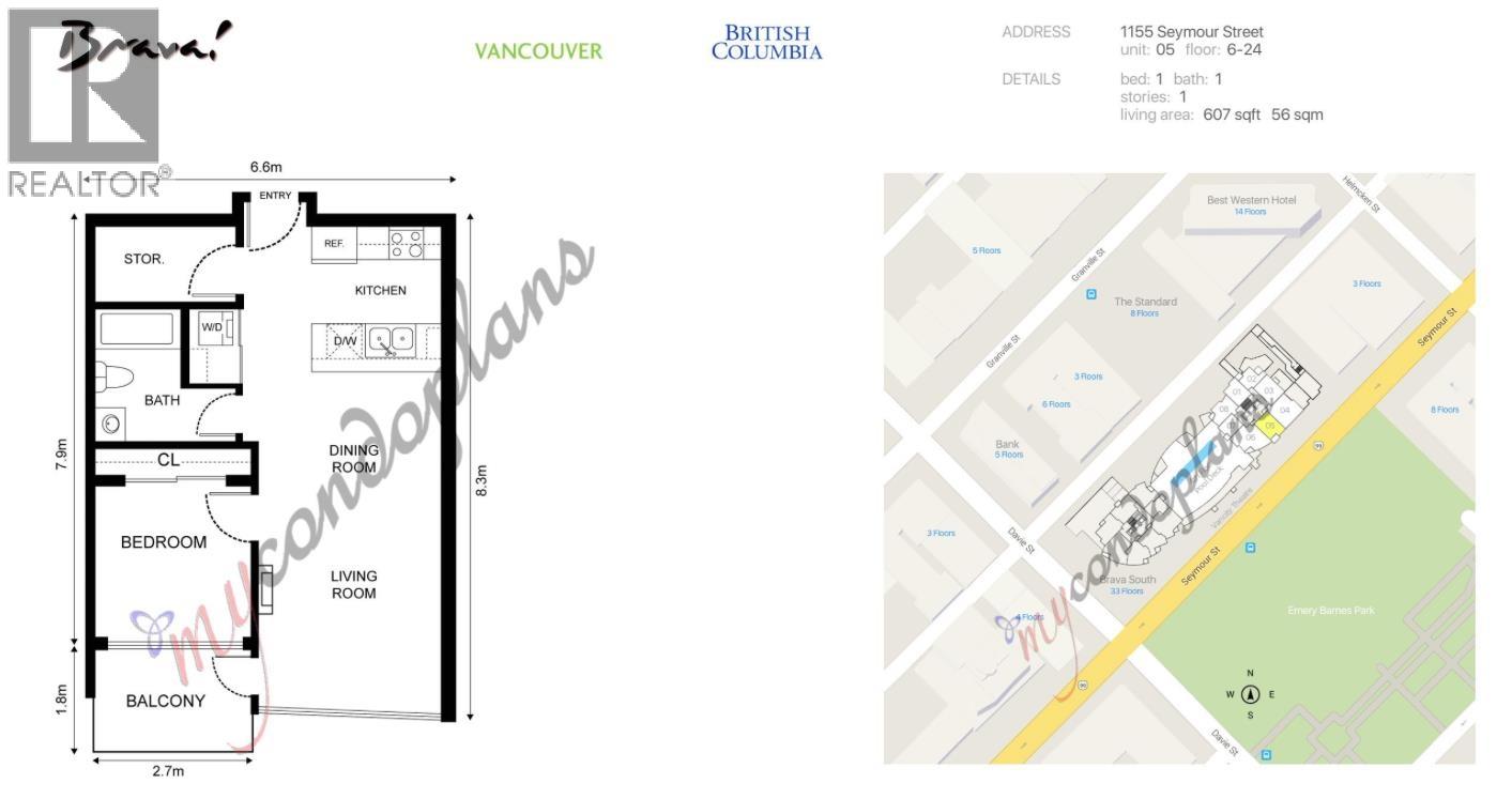 1705 1155 SEYMOUR STREET, Vancouver