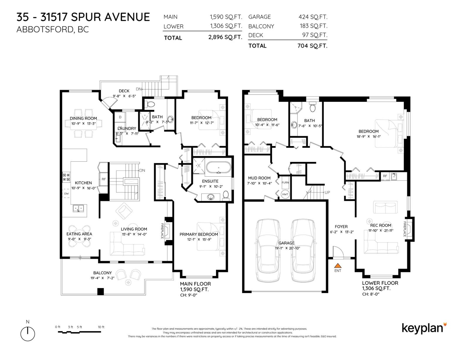 4 Bed, 3 Bath House for Sale in Abbotsford – 35 31517 SPUR AVENUE, Abbotsford – MLS# R3148093 - Image 35