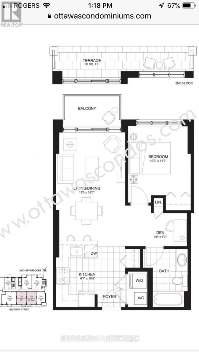 1 Bed, 1 Bath House for Rent in Ottawa – 2604 – 195 BESSERER STREET, Ottawa – MLS# X13590856 - Image 13