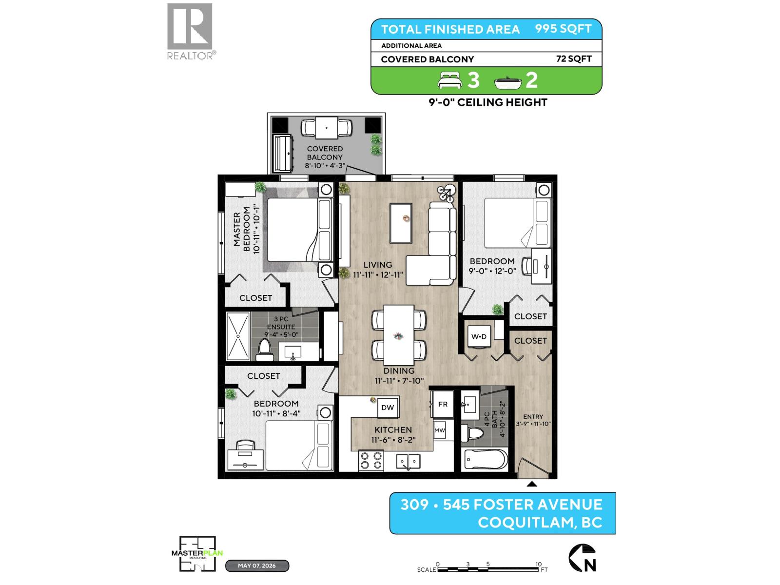 3 Bed, 2 Bath Apartment for Sale in Coquitlam – 309 545 FOSTER AVENUE, Coquitlam – MLS# R3125220 - Image 34