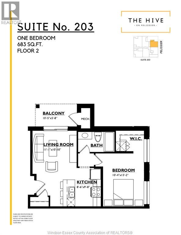 531 PELISSIER STREET Unit# 203, Windsor — photo 3