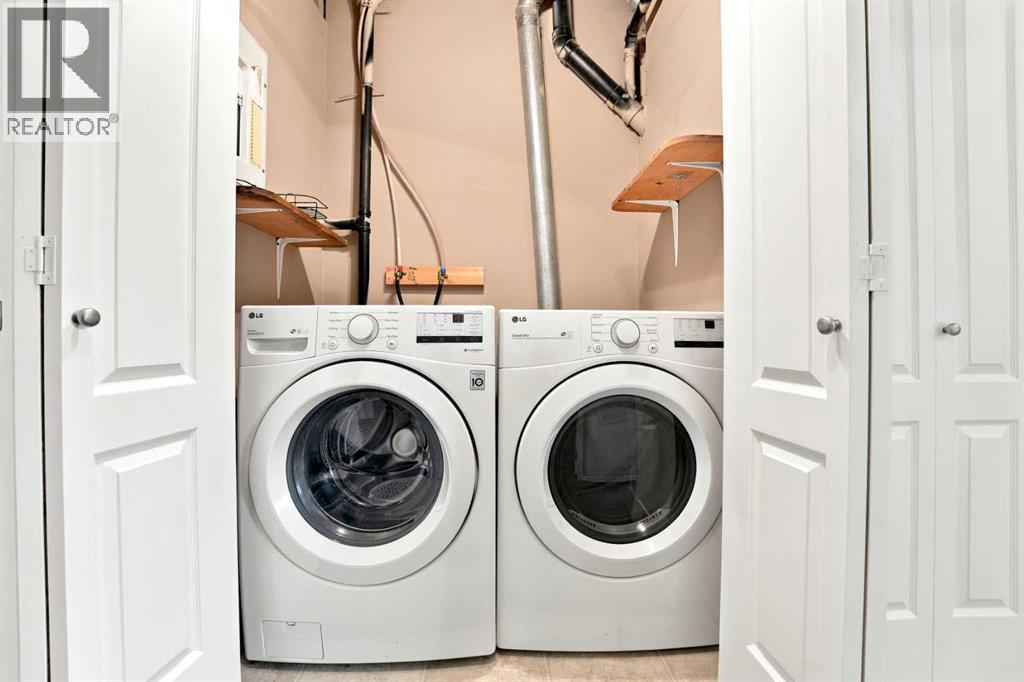 Basement laundry area