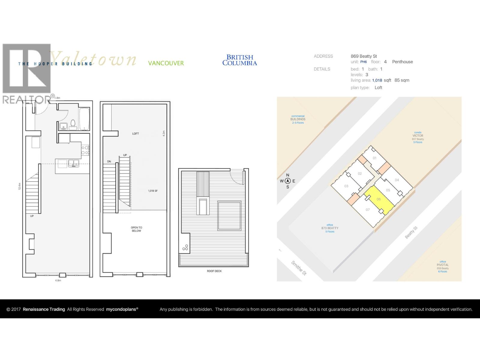 1 Bed, 1 Bath House for Sale in Vancouver – PH6 869 BEATTY STREET, Vancouver – MLS# R3128500 - Image 33