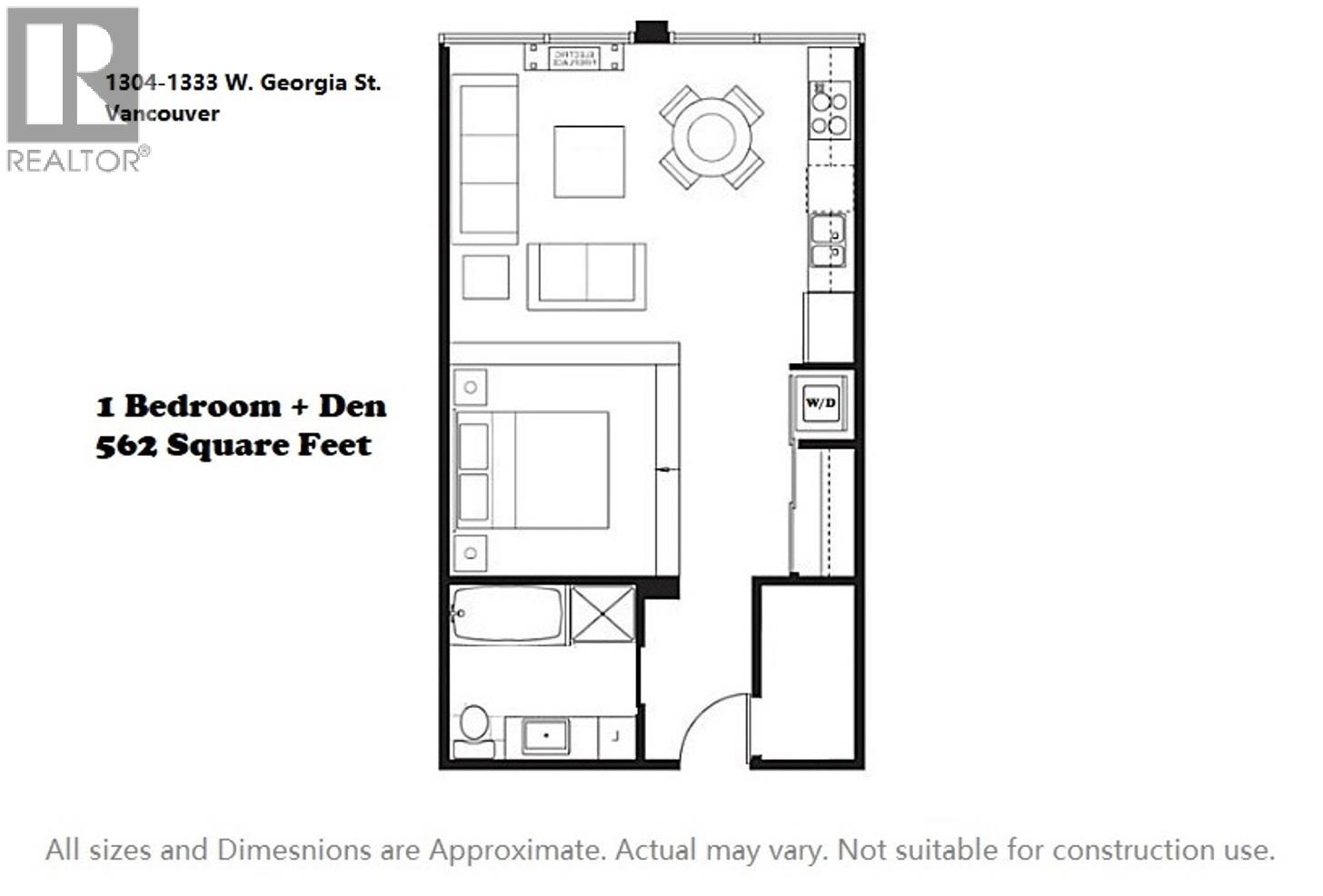 1 Bed, 1 Bath House for Sale in Vancouver – 1304 1333 W GEORGIA STREET, Vancouver – MLS# R3146289 - Image 15