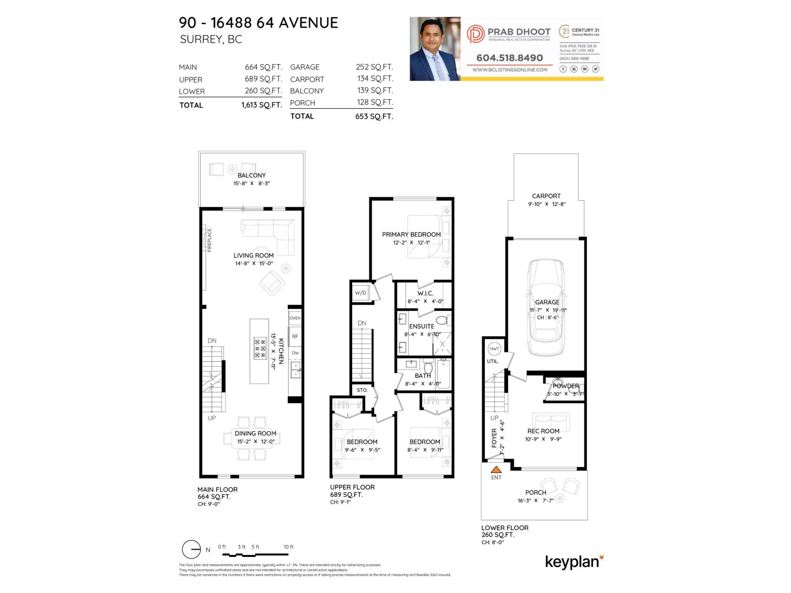 3 Bed, 3 Bath House for Sale in Surrey – 90 16488 64 AVENUE, Surrey – MLS# R3149827 - Image 35