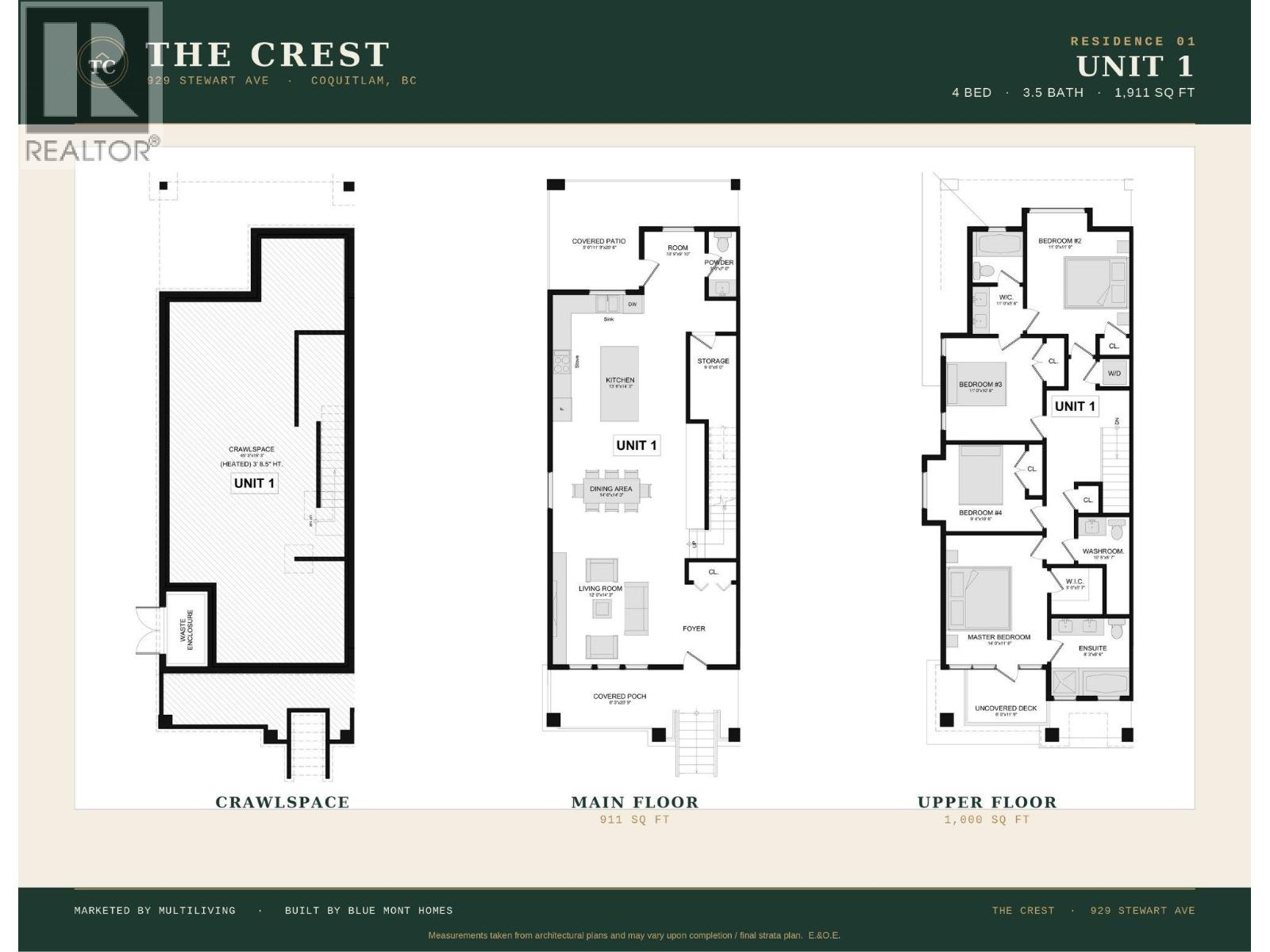 4 Bed, 4 Bath Apartment for Sale in Coquitlam – 101 929 STEWART AVENUE, Coquitlam – MLS# R3132762 - Image 6
