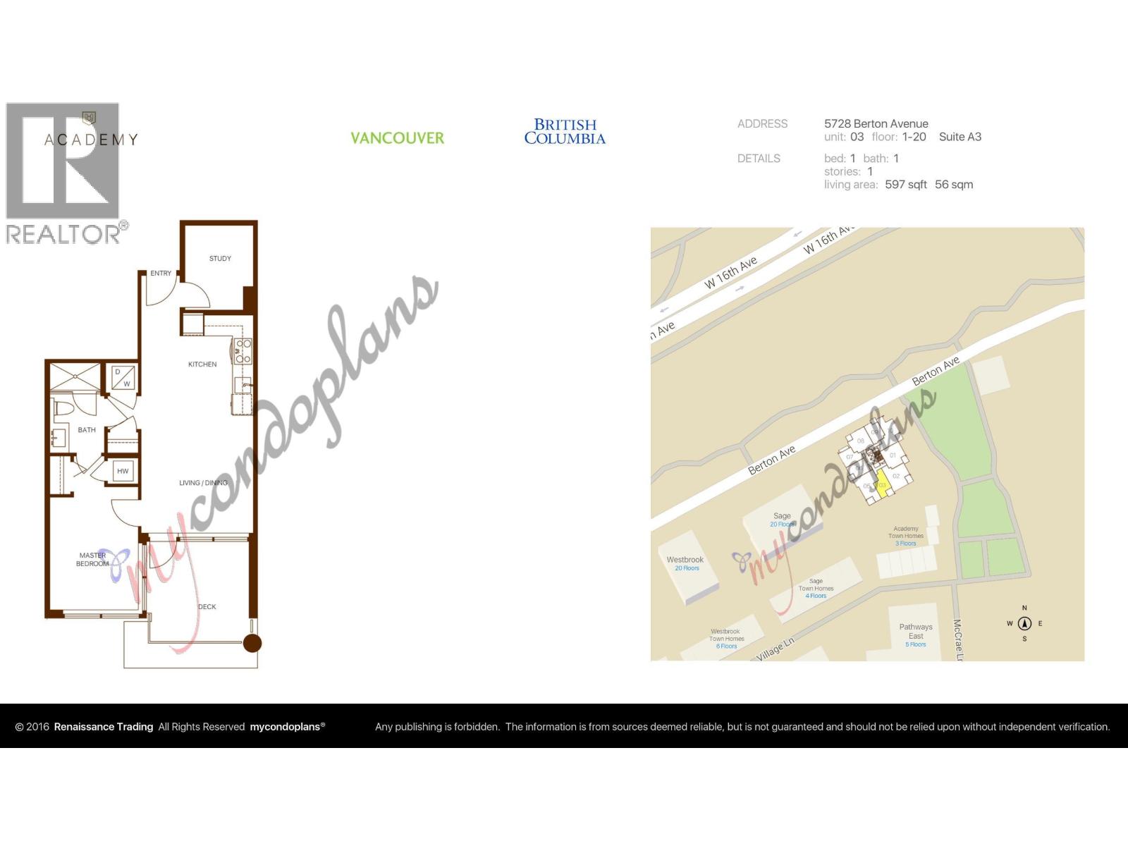 503 5728 BERTON AVENUE, Vancouver