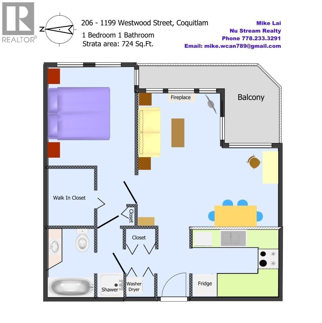 1 Bed, 1 Bath Apartment for Sale in Coquitlam – 206 1199 WESTWOOD STREET, Coquitlam – MLS# R3134960 - Image 43