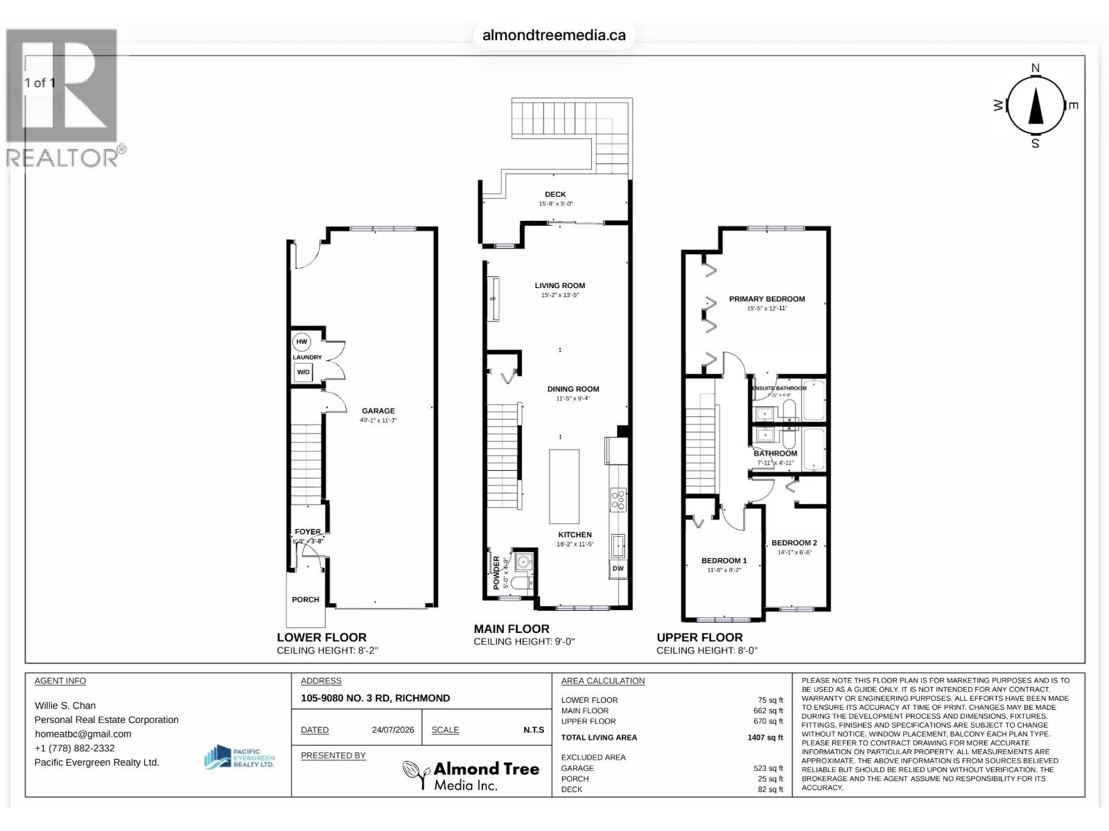 3 Bed, 3 Bath Apartment for Sale in Richmond – 105 9080 NO. 3 ROAD, Richmond – MLS# R3150982 - Image 37