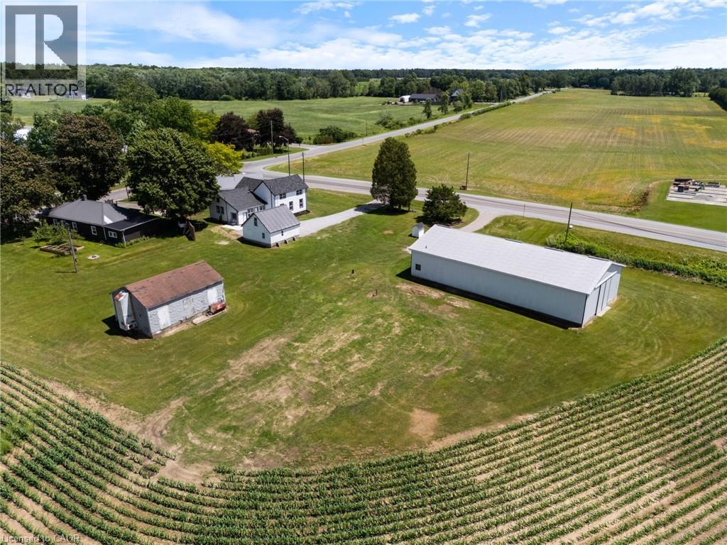 Drone shot of yard