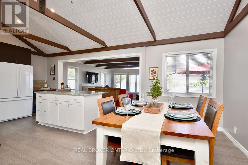 Open concept kitchen/dining/living room