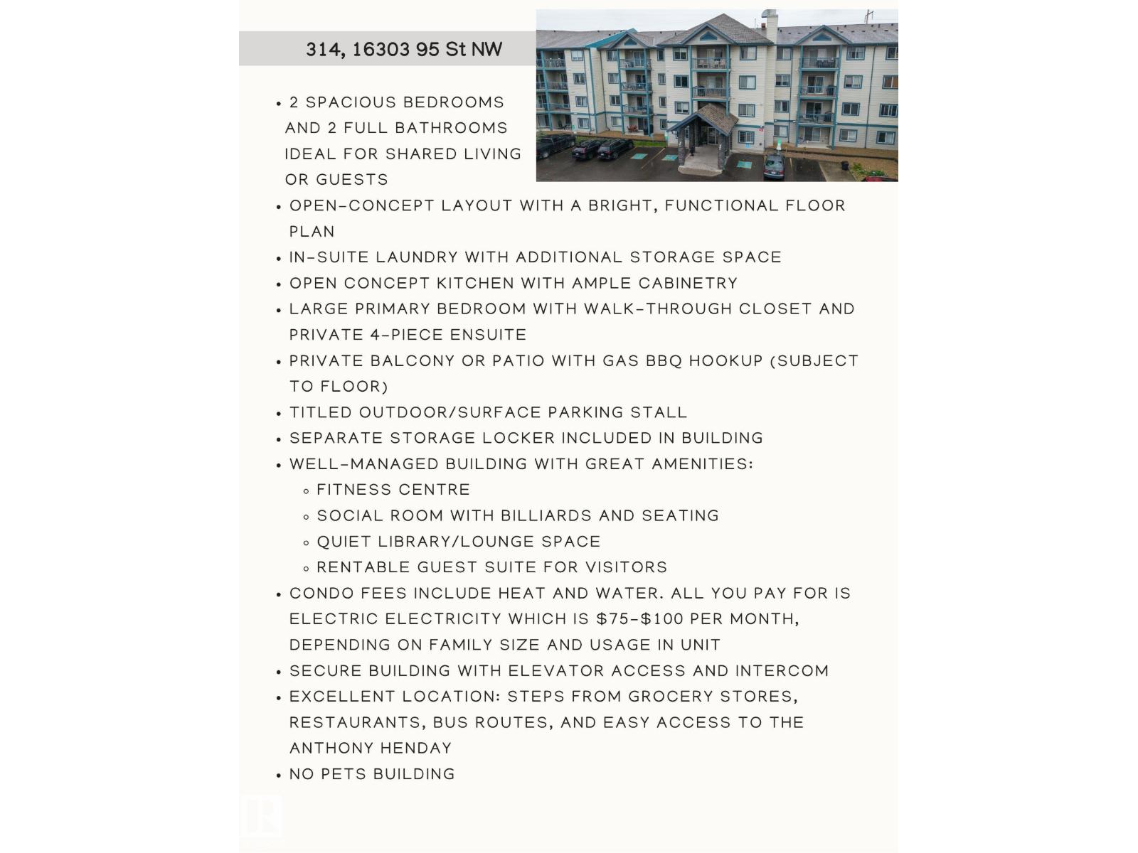 #314 16303 95 ST NW - 2