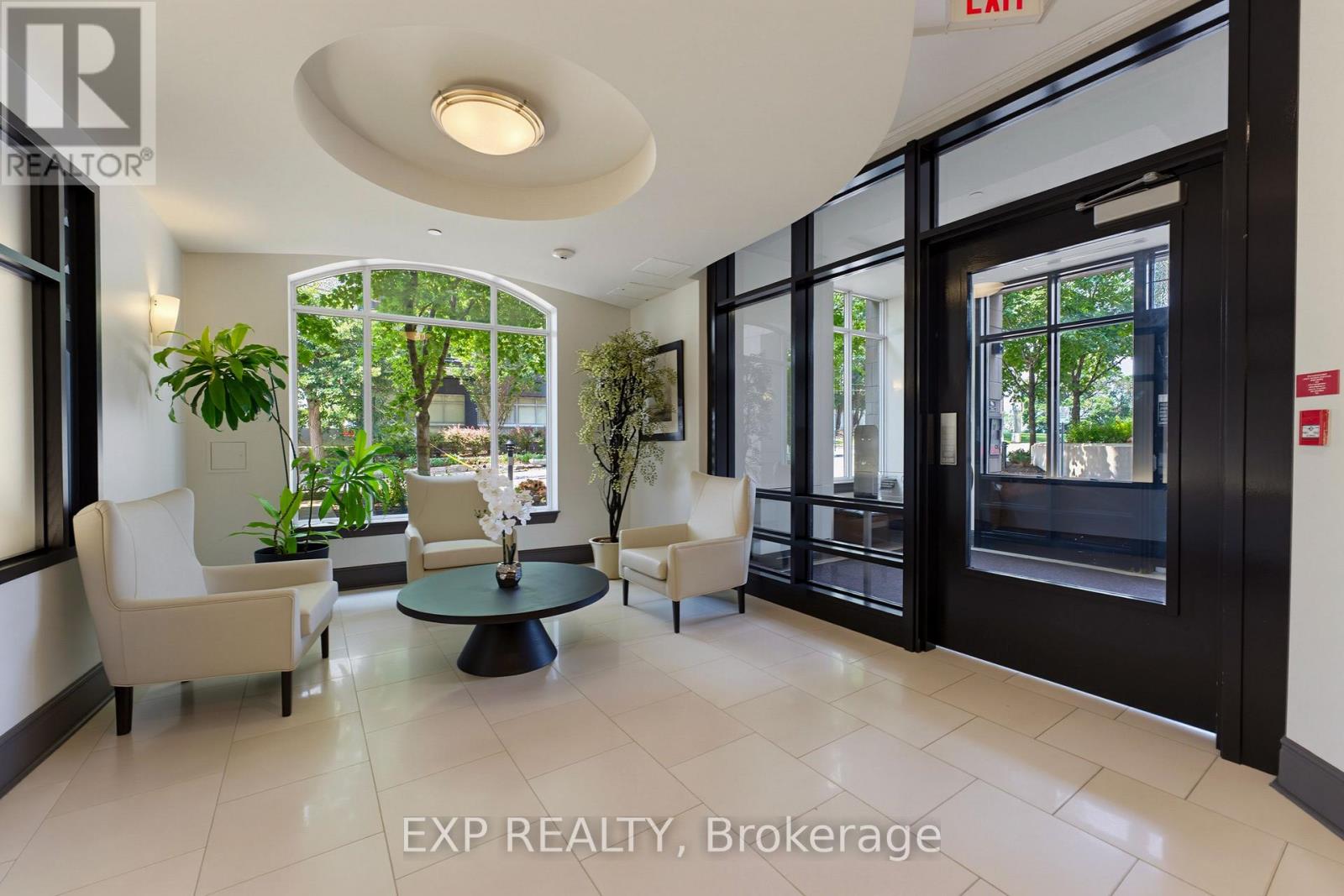 Welcoming lobby entrance.