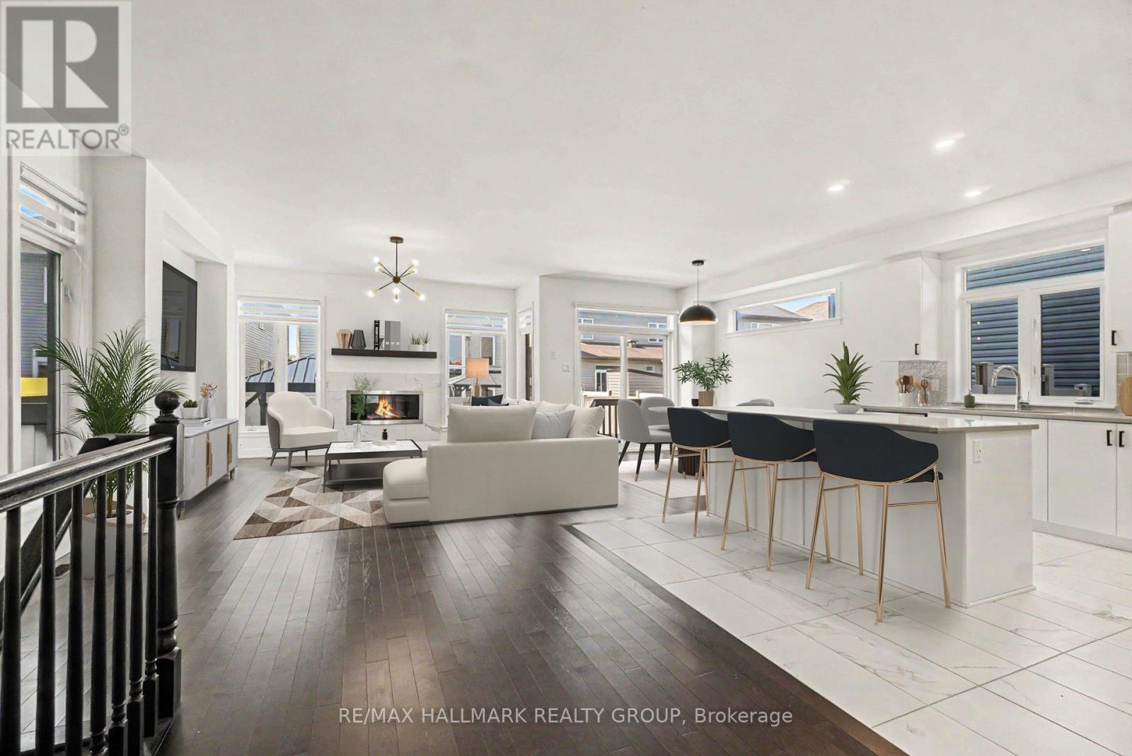 Virtually Enhanced - Living Room + Kitchen