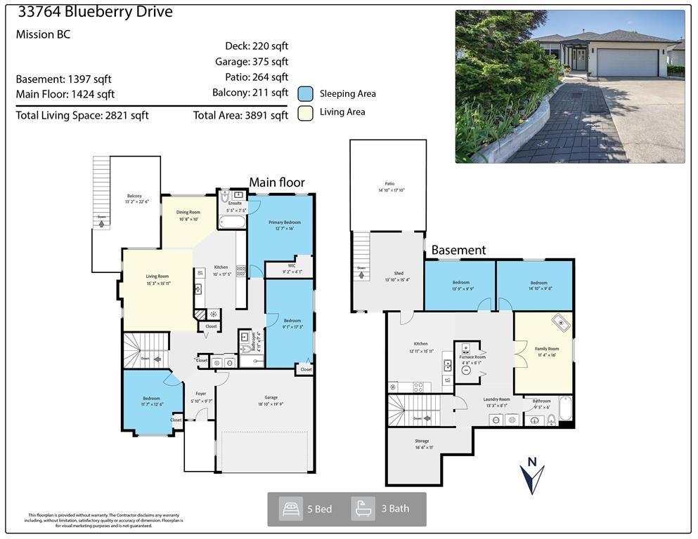 5 Bed, 3 Bath House for Sale in Mission – 33764 BLUEBERRY DRIVE, Mission – MLS# R3151838 - Image 39
