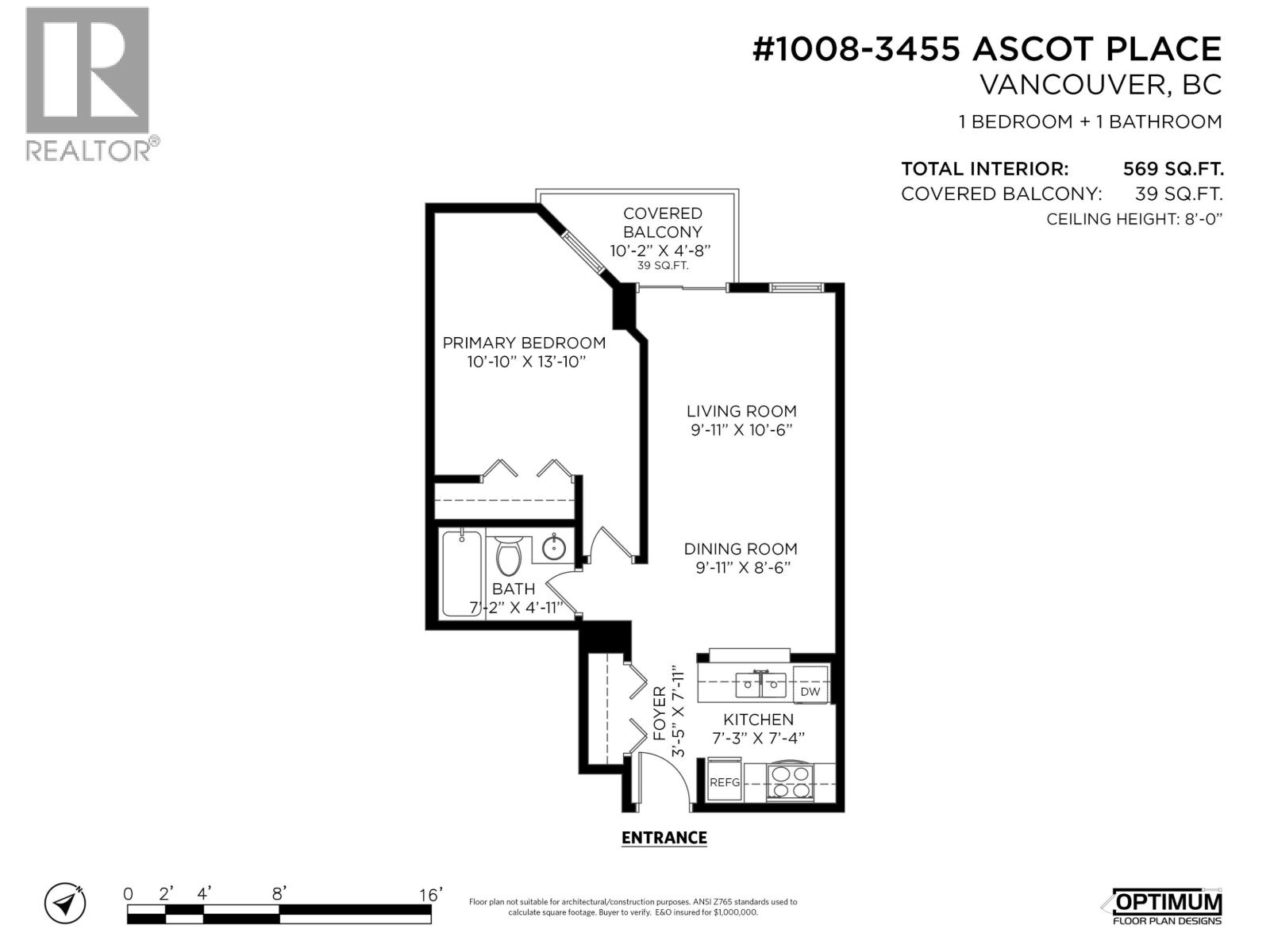 1 Bed, 1 Bath House for Sale in Vancouver – 1008 3455 ASCOT PLACE, Vancouver – MLS# R3152282 - Image 27