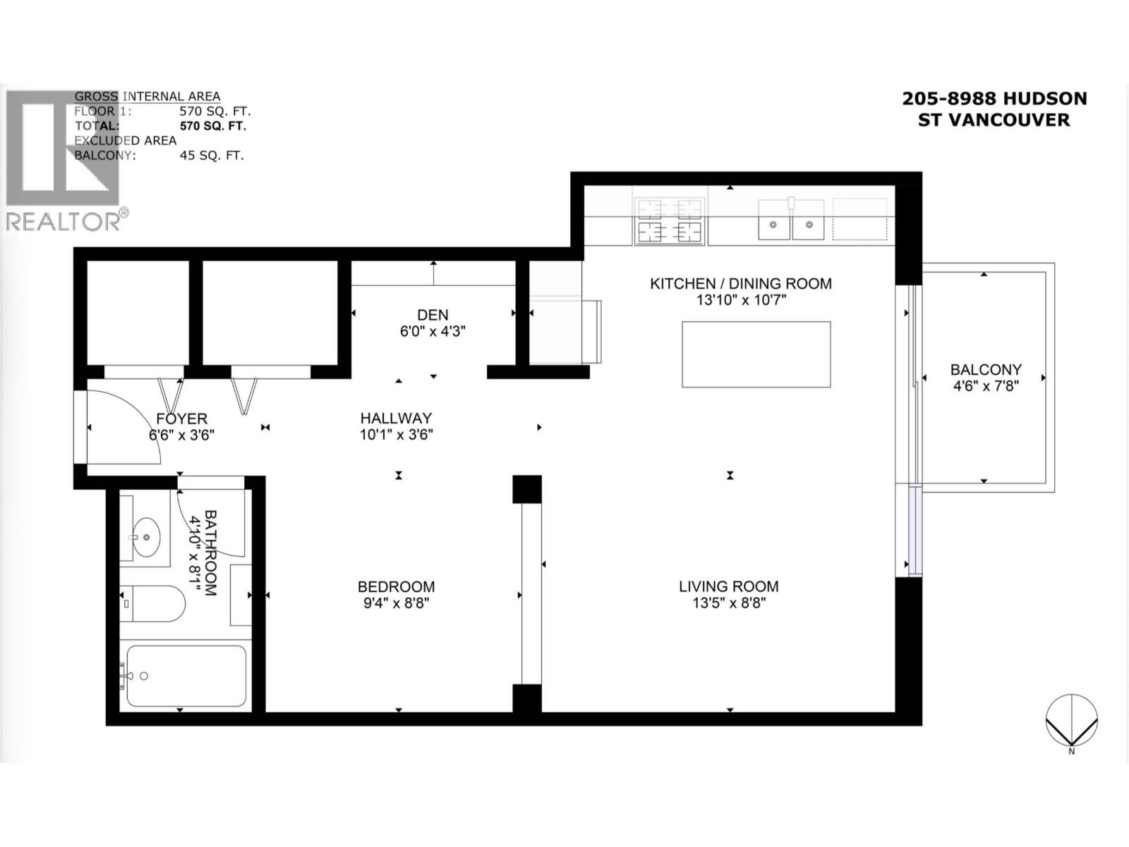 1 Bed, 1 Bath Apartment for Sale in Vancouver – 205 8988 HUDSON STREET, Vancouver – MLS# R3152302 - Image 2