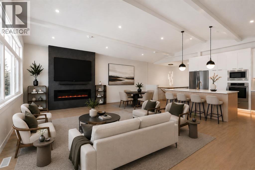 Virtually Staged Living Dining  Kitchen