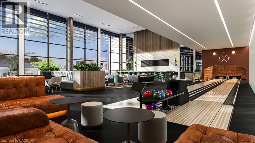 Common area featuring a wall of windows