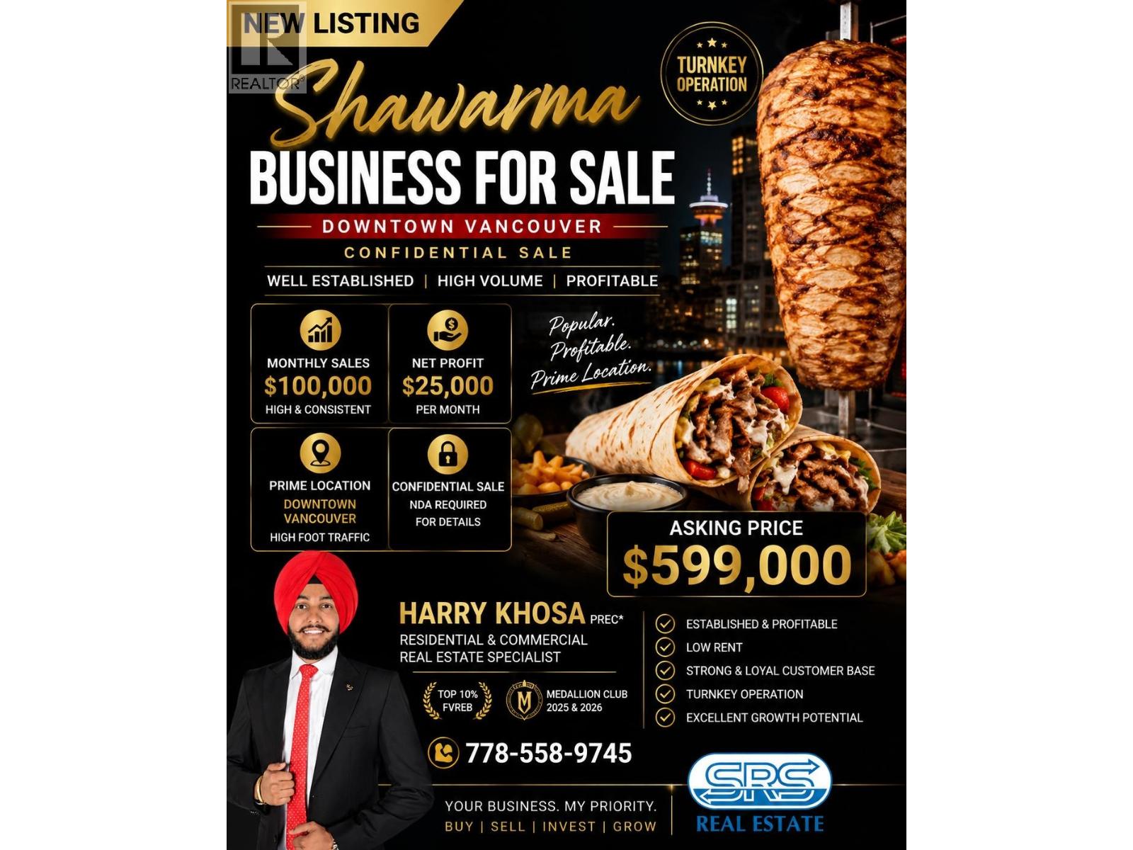 Business for Sale in Vancouver – 11650 CONFIDENTIAL, Vancouver – MLS# C8081020