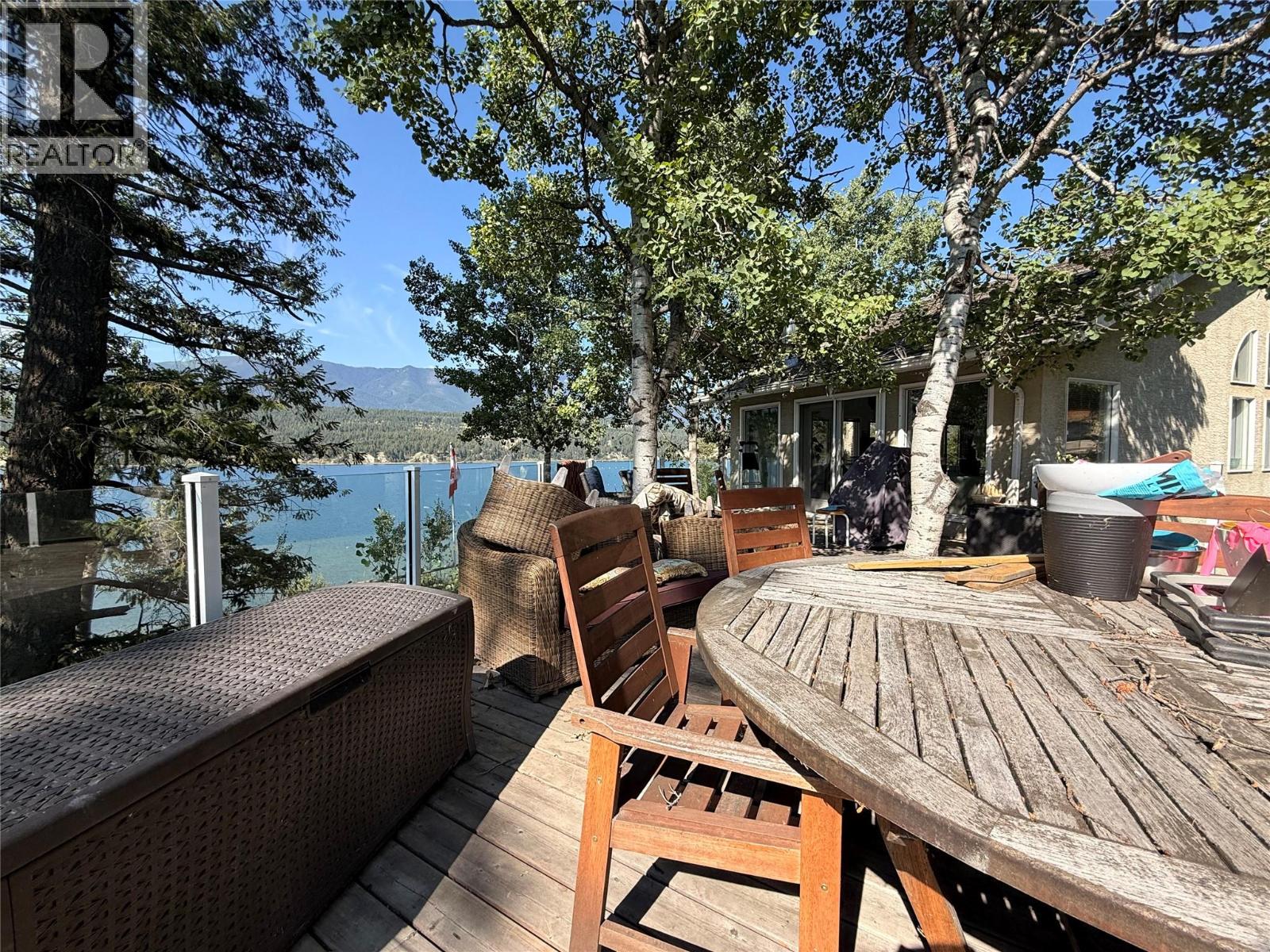 Upper deck with lake view