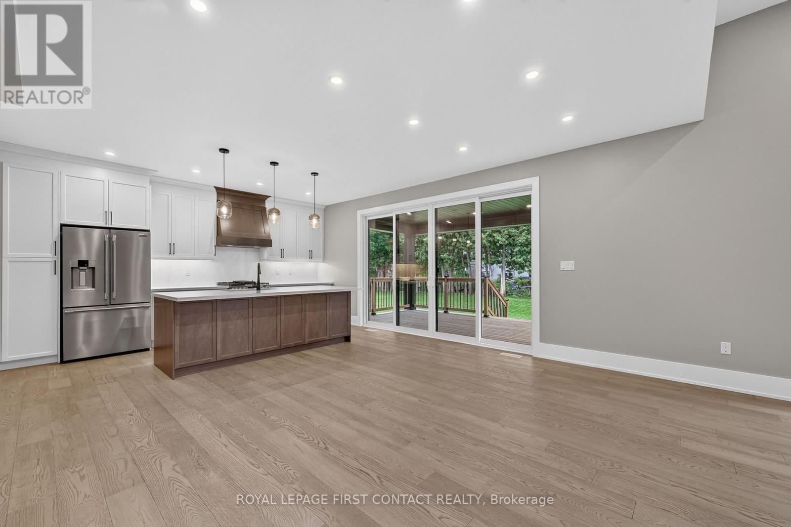 Kitchen and covered deck