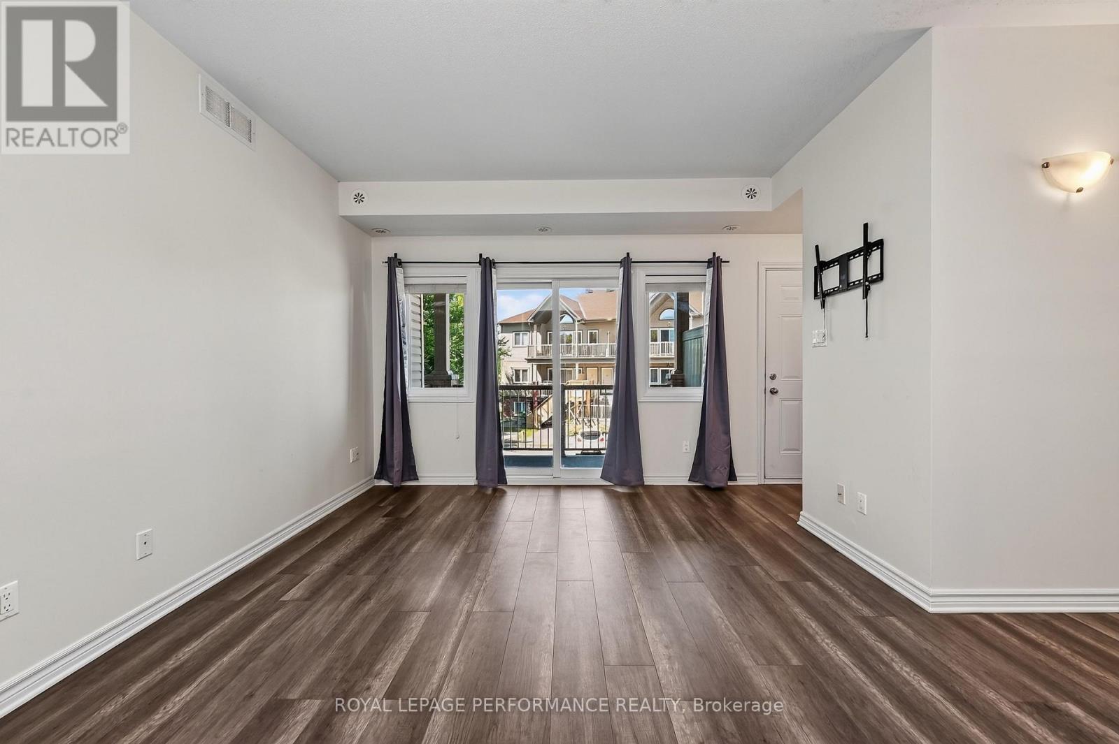 Living room with doors to patio