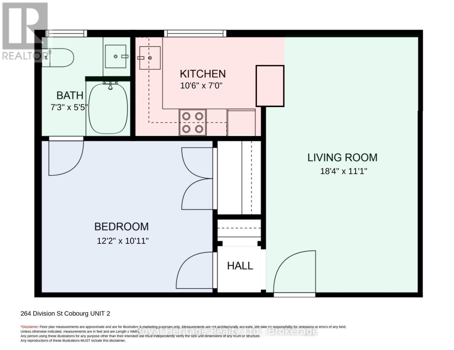 Floor plan - approx. 500 sqft
