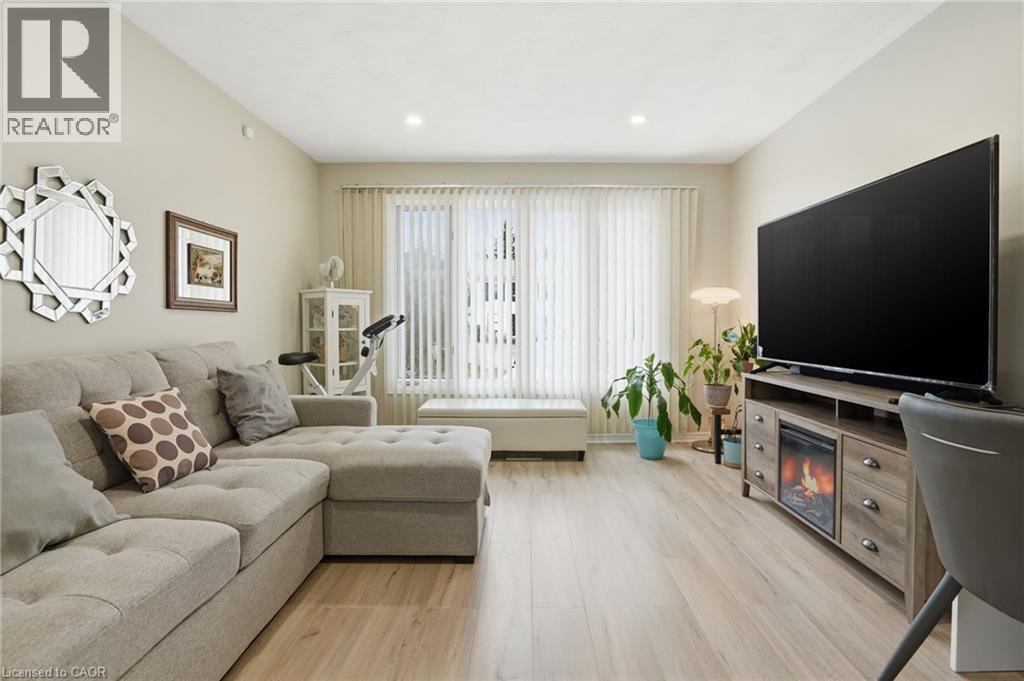 Living room featuring light wood-type flooring