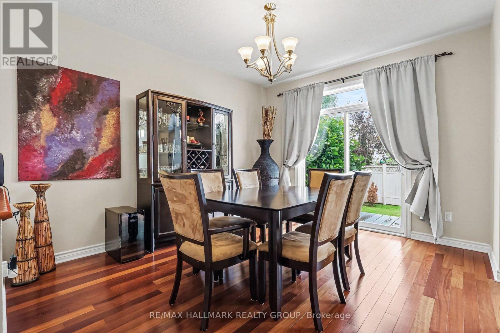Cherrywood floor in the formal dining room