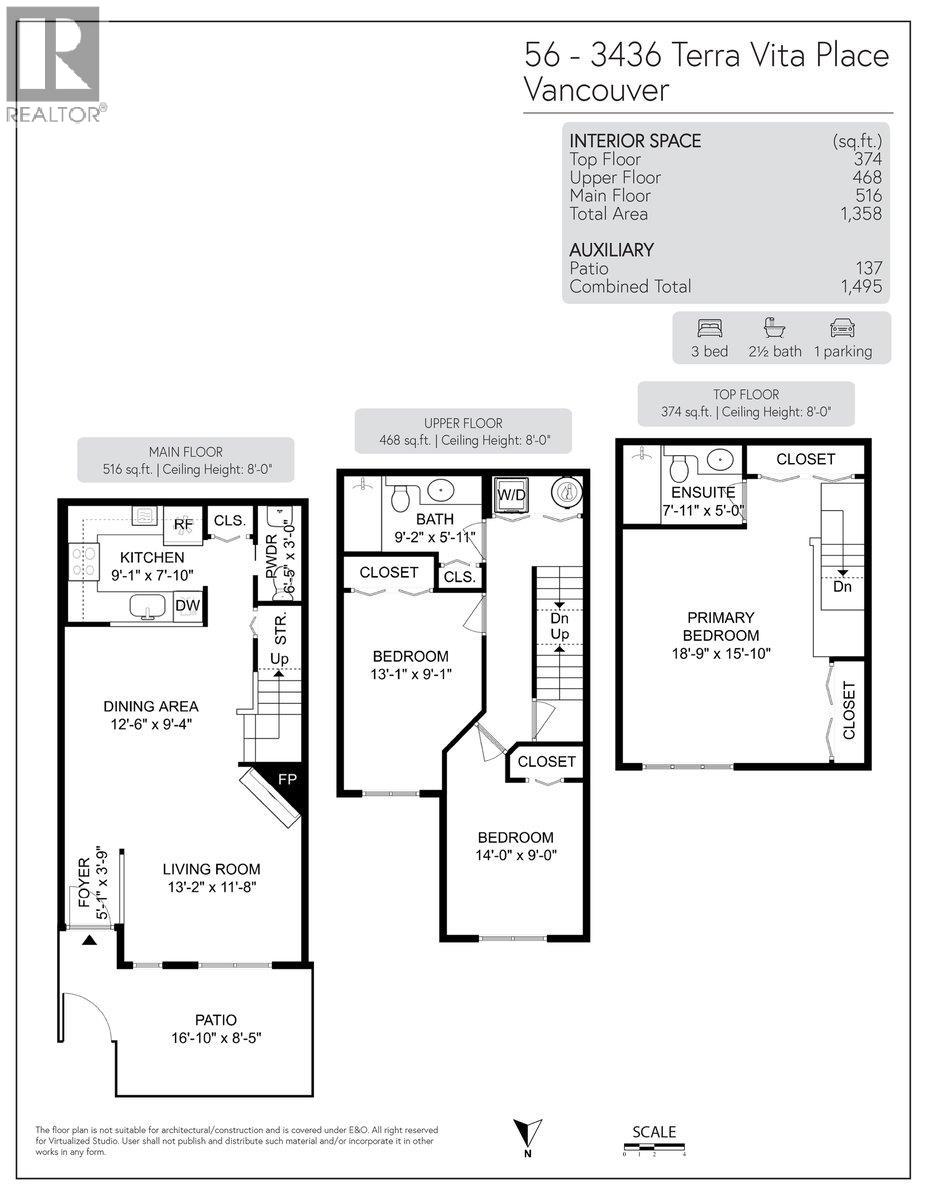 3 Bed, 3 Bath House for Sale in Vancouver – 56 3436 TERRA VITA PLACE, Vancouver – MLS# R3154144 - Image 39