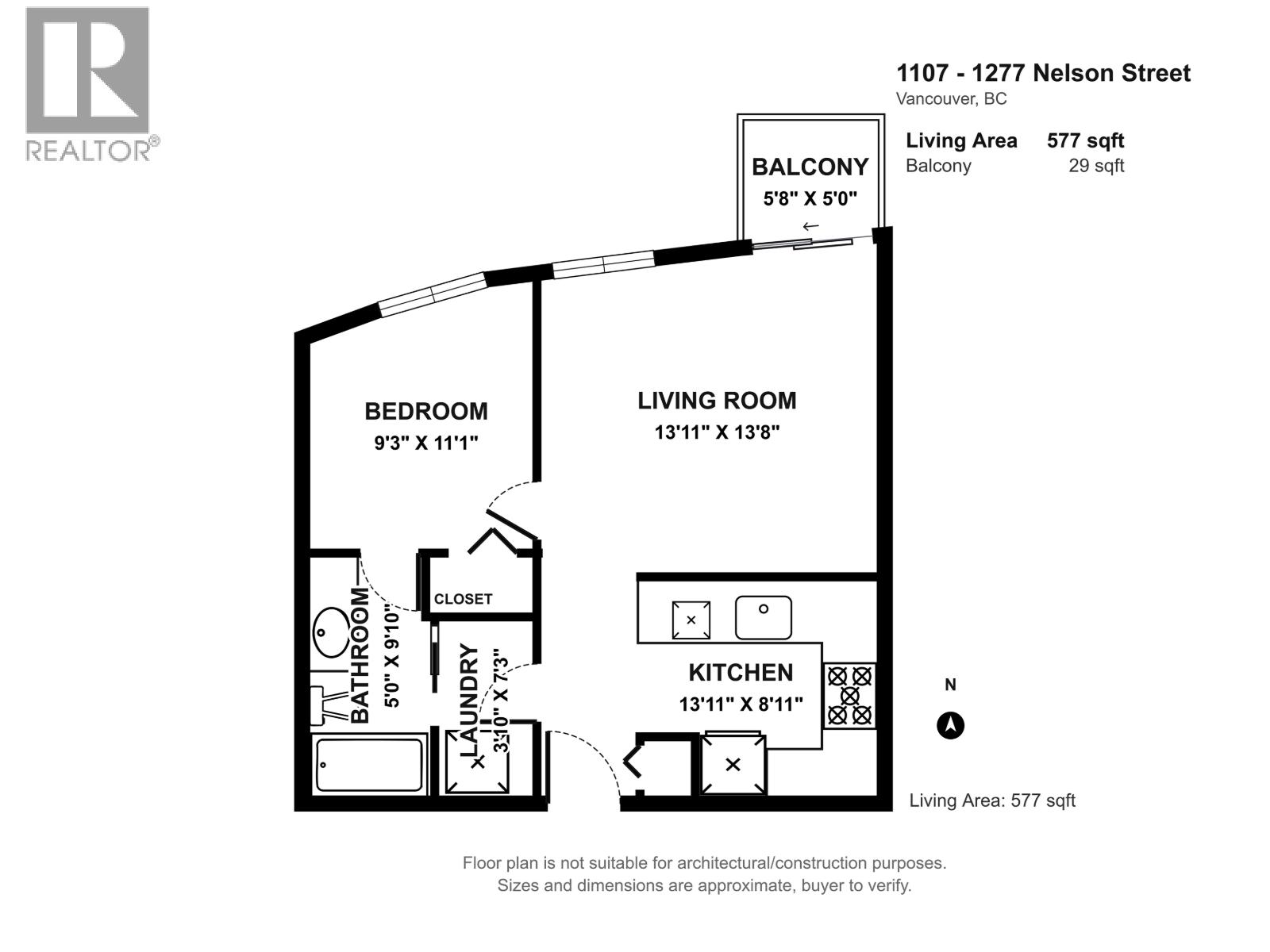 1 Bed, 1 Bath House for Sale in Vancouver – 1107 1277 NELSON STREET, Vancouver – MLS# R3154203 - Image 26