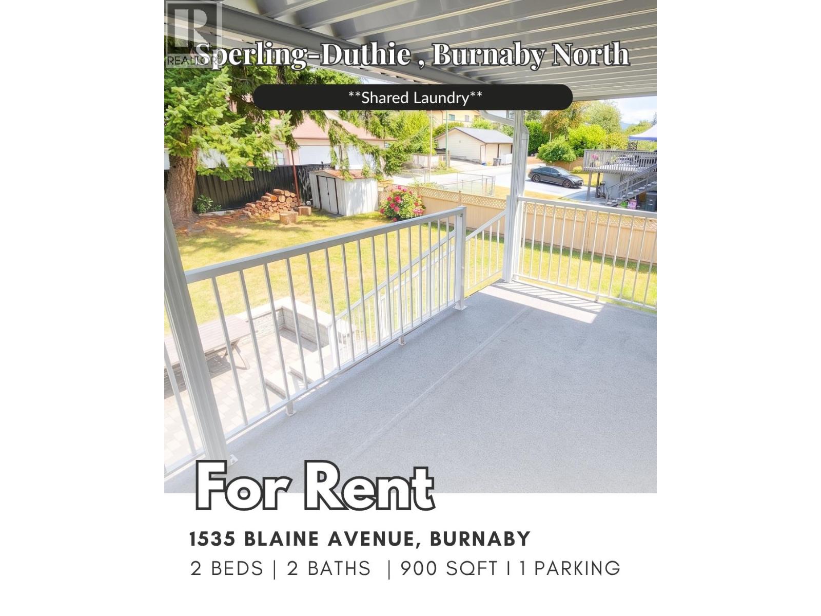 2 Bed, 2 Bath House for Rent in Burnaby – Upper 1535 BLAINE AVENUE, Burnaby – MLS# R3154278