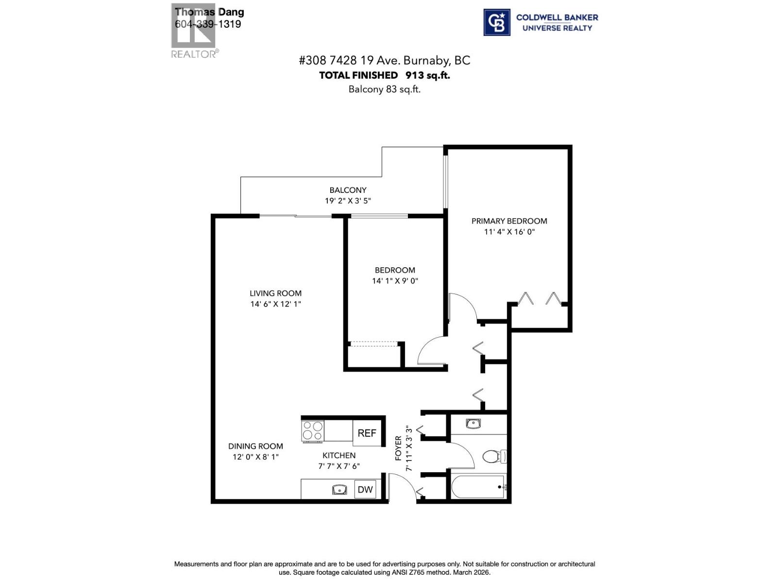 2 Bed, 1 Bath Apartment for Sale in Burnaby – 308 7428 19TH AVENUE, Burnaby – MLS# R3154280 - Image 2