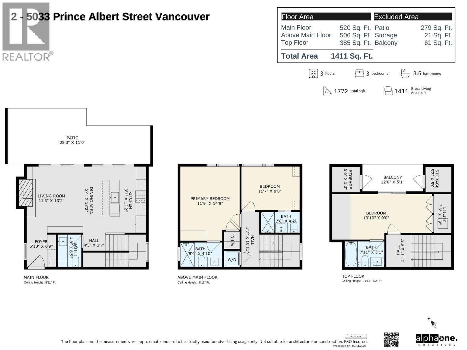 3 Bed, 4 Bath House for Sale in Vancouver – 2 5033 PRINCE ALBERT STREET, Vancouver – MLS# R3154215 - Image 40