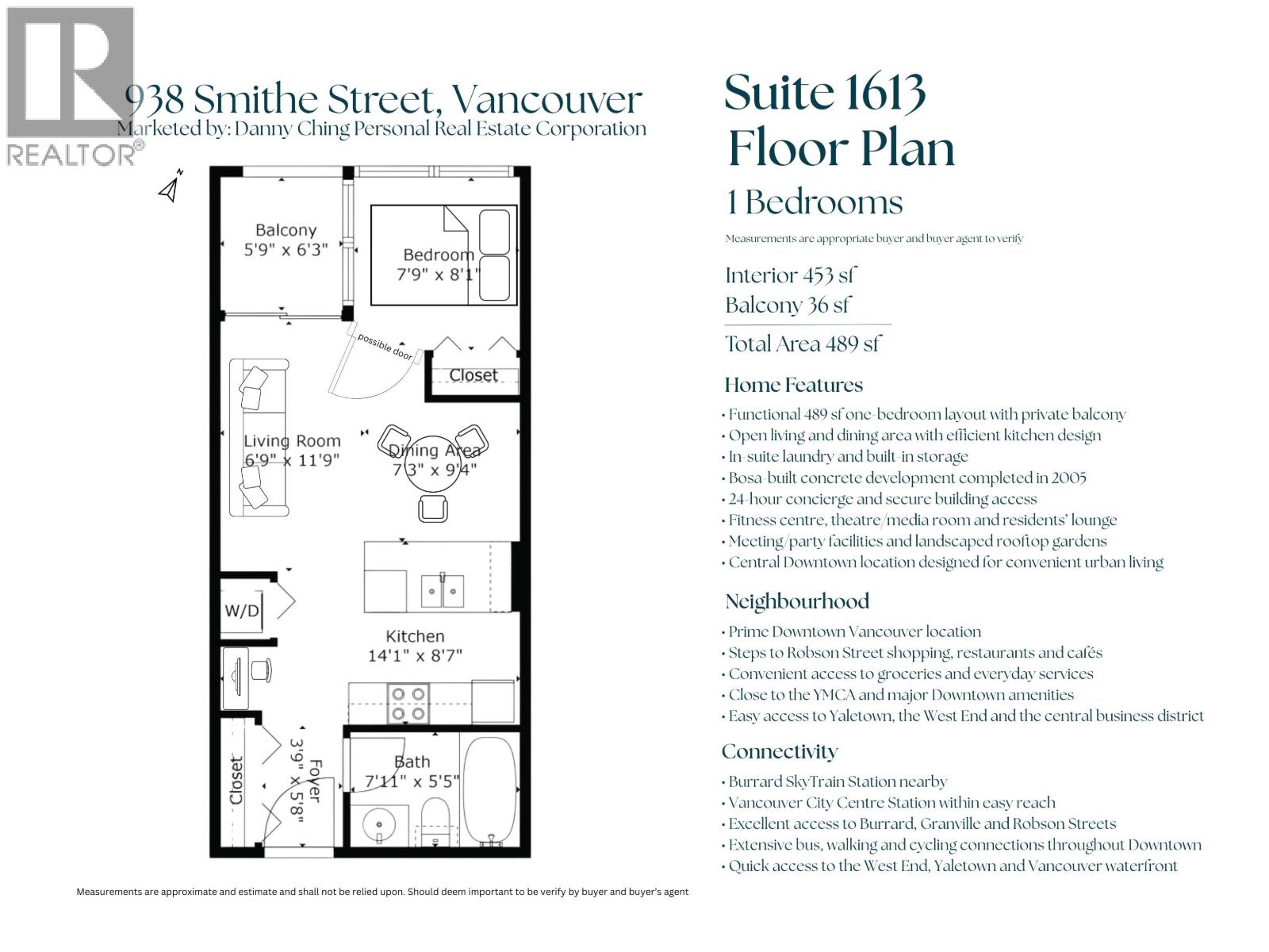 1613 938 SMITHE STREET, Vancouver — photo 2