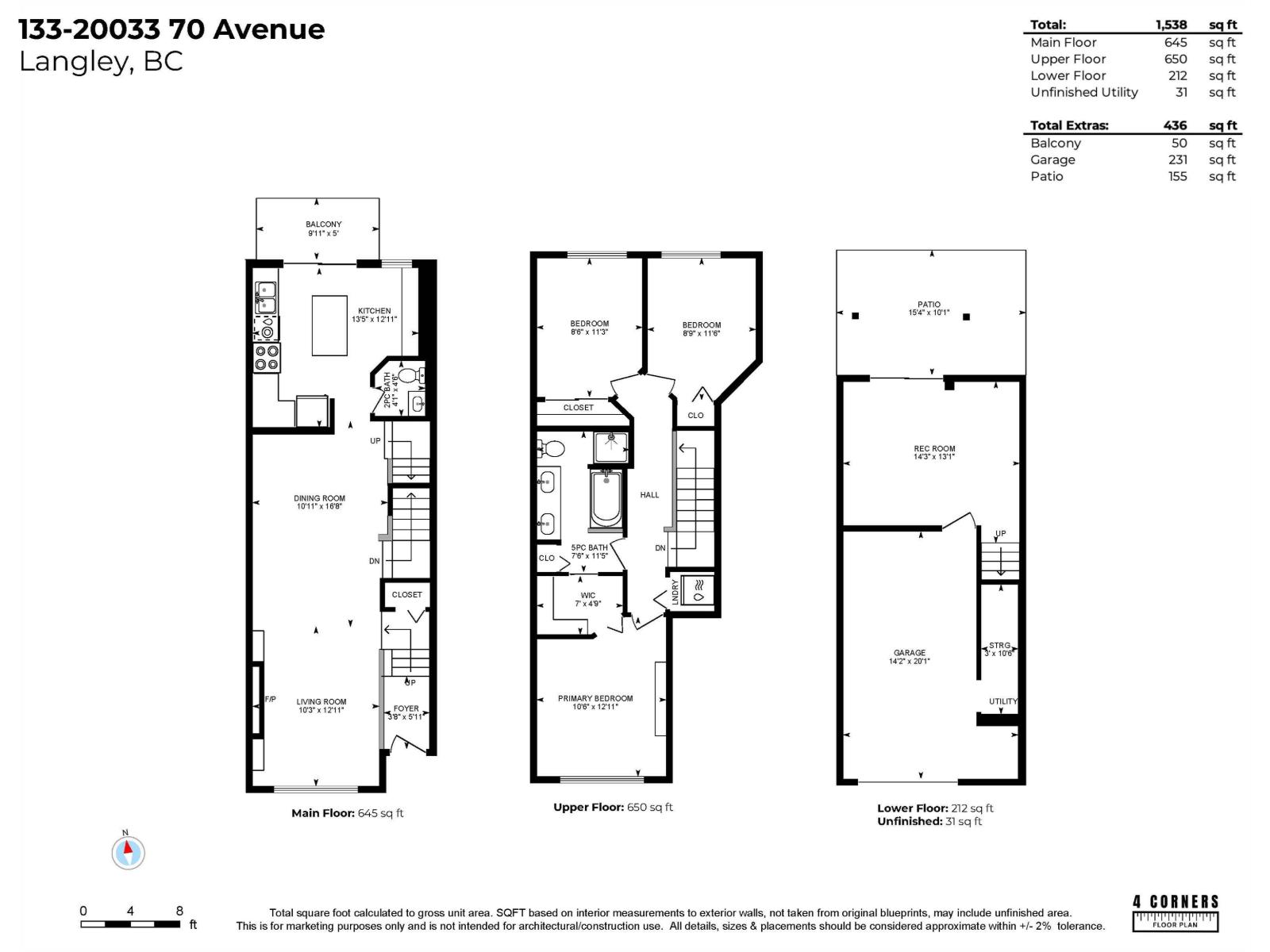 3 Bed, 2 Bath Apartment for Sale in Langley – 133 20033 70 AVENUE, Langley – MLS# R3154697 - Image 35