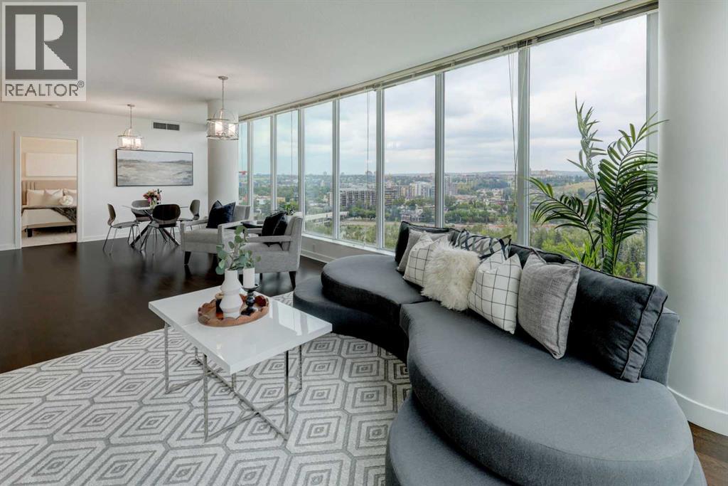 Floor to ceiling windows in living room
